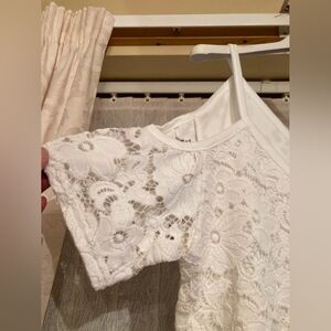 White Lace Floral Top